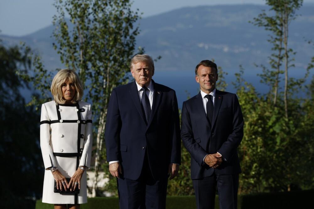 Susret Brižit i Emanuela Makrona s Donaldom Trampom na Samitu G7