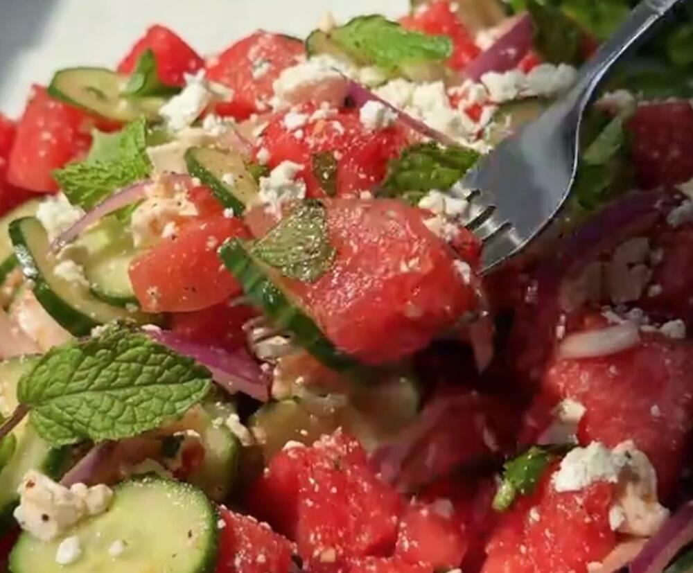 Salata od lubenice i krastavca, recept