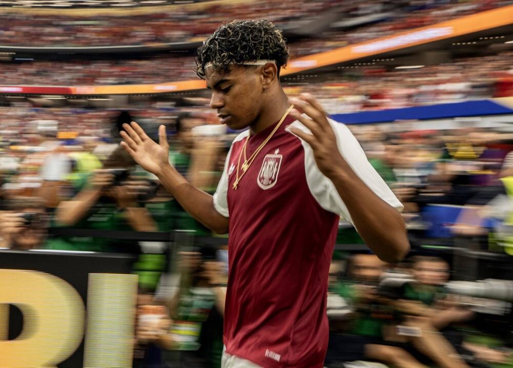 Lamin Jamal na meču Španije i Portugalije na Mundijalu 2026.