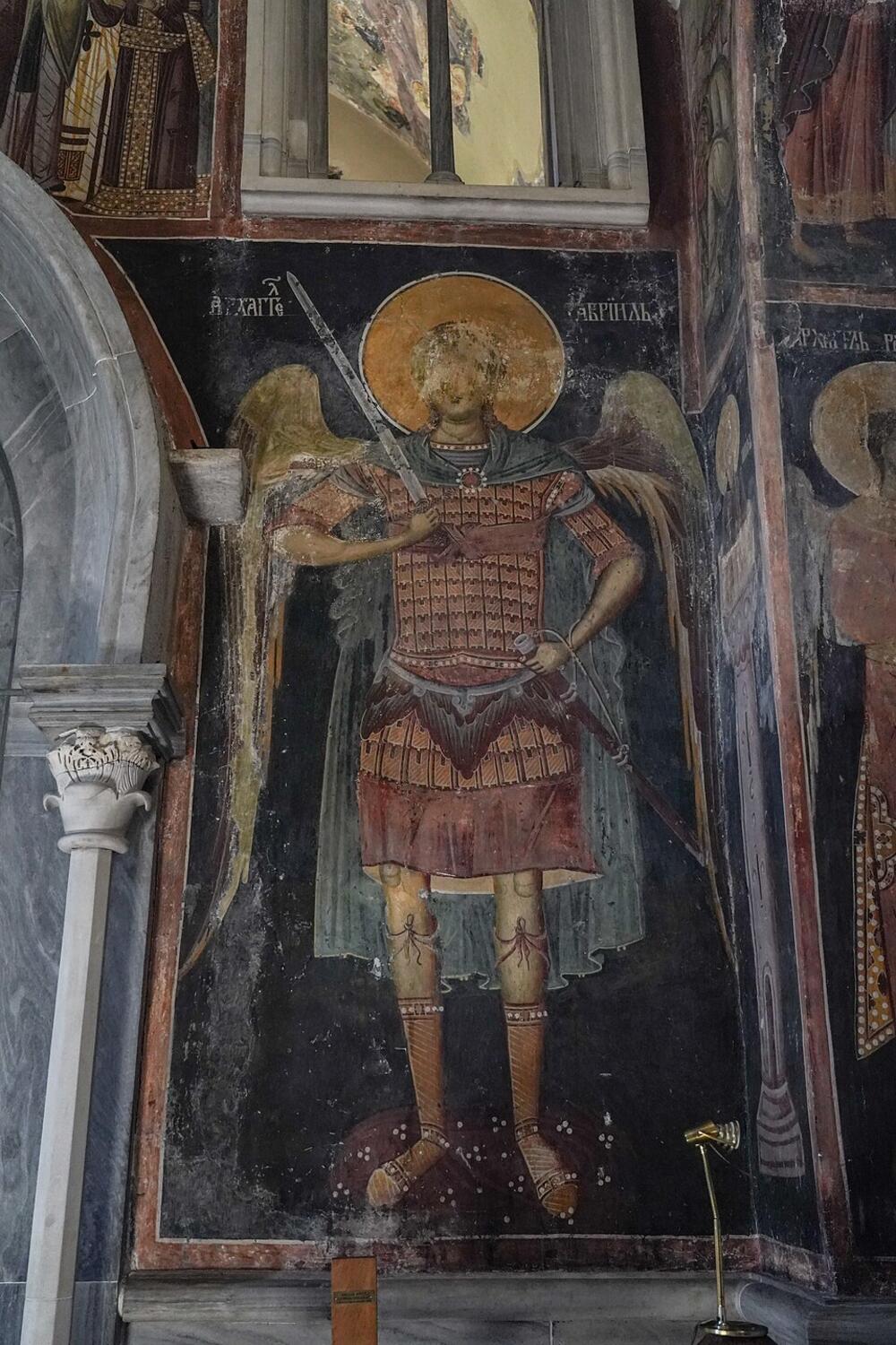 Freska Svetog arhangela Gavrila u manastiru Studenica