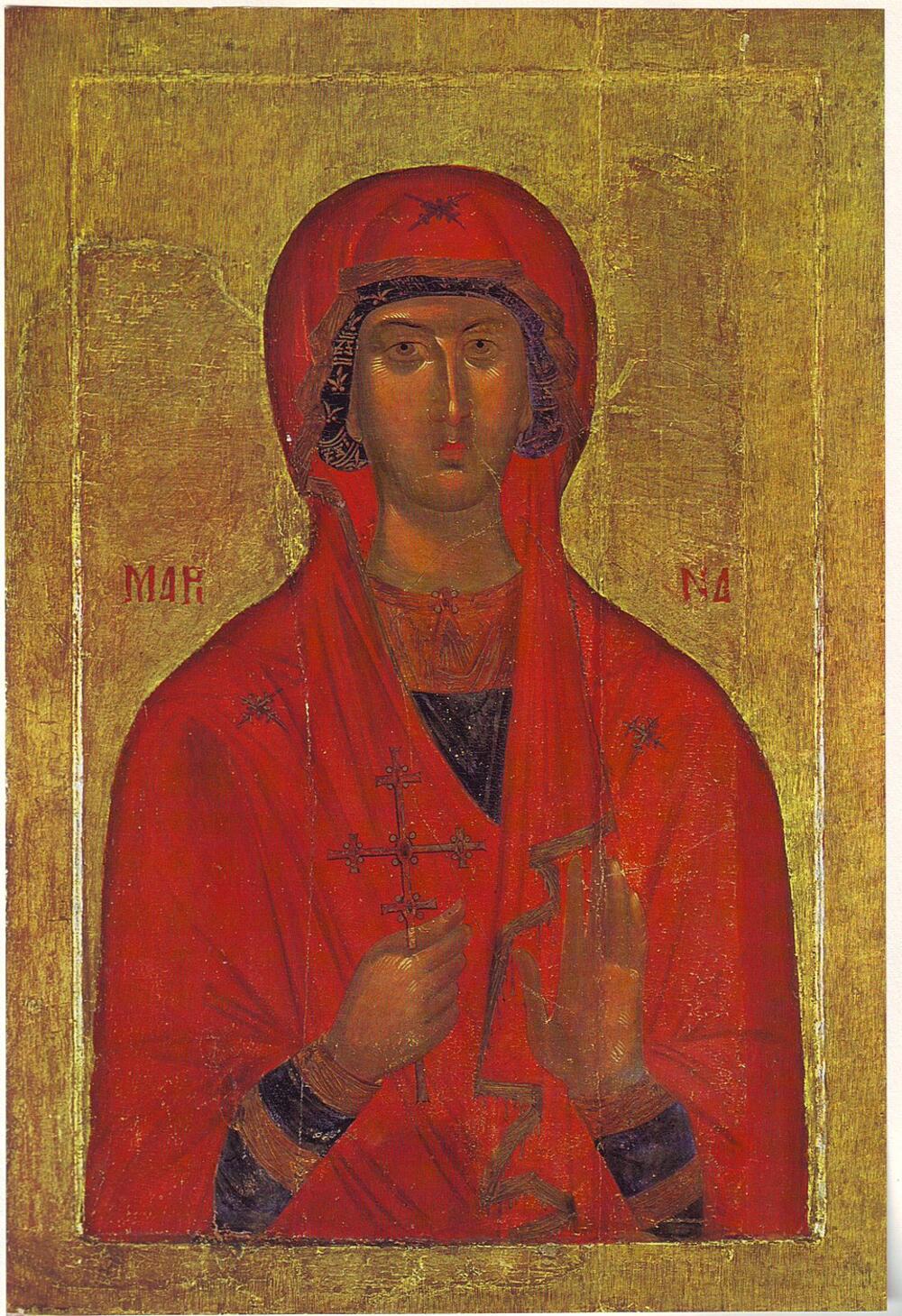 Vizajntijska freska Ognjene Marije