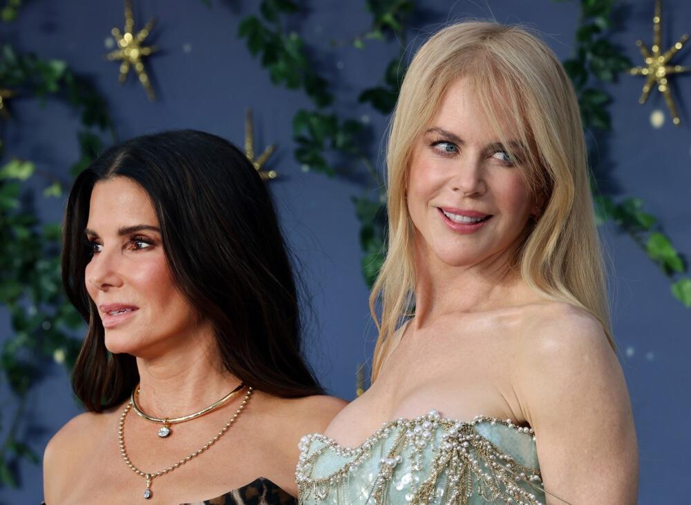 Sandra Bulok i Nikol Kidman na premijeri filma "Praktična magija 2" u Londonu