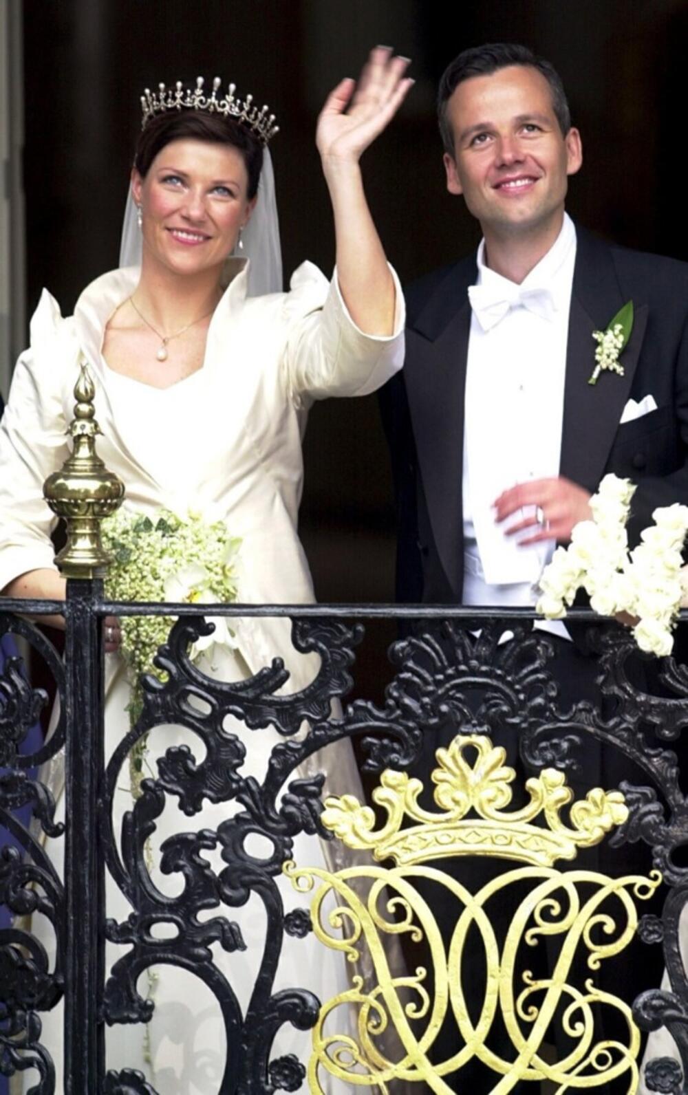 Princeza Marta Luiza od Norveške na venčanju s prvim mužem
