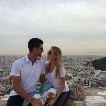 Novak Đoković i Jelena Ristić, foto: Twitter