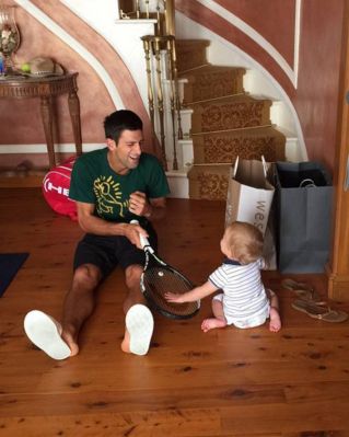 Novak Đoković sa sinom Stefanom, Foto: Instagram